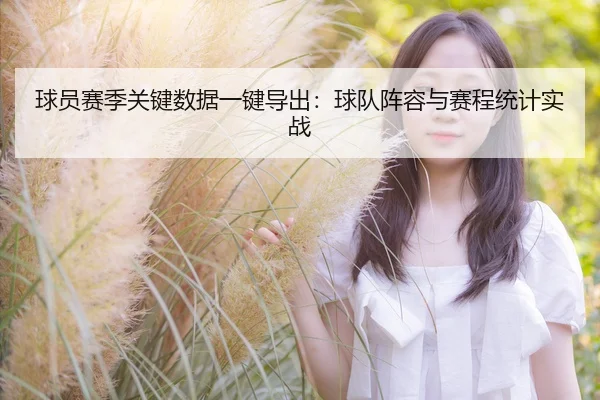 球员赛季关键数据一键导出：球队阵容与赛程统计实战